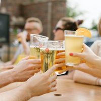 Upland Bloomington Patio Group Cheers